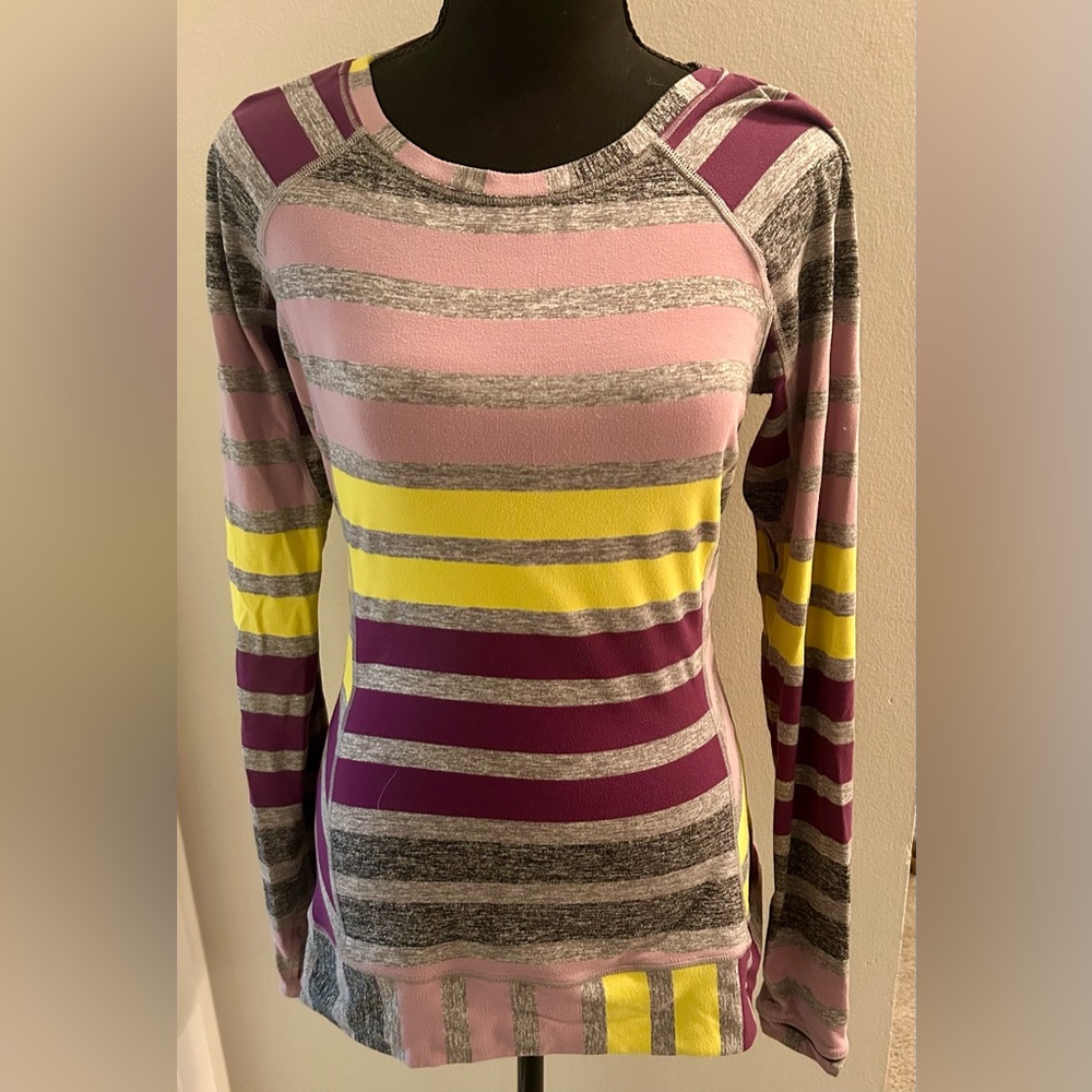 Lululemon Vibrant Striped Long Sleeve Top
